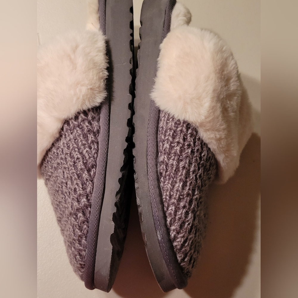 Union Bay Womens Love Faux Fur Sweater Slippers.  Gray   Womens Size 8 - Picture 8 of 8